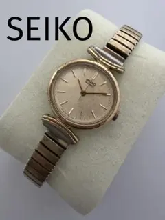 稼働品 SEIKO レディース 腕時計 クォーツ ゴールド　電池交換済み