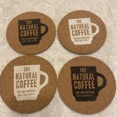 THE NATURAL COFFEE コルクコースター 4枚セット