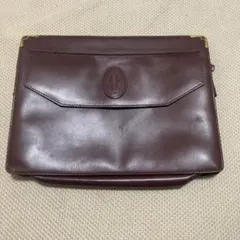 Cartier カルティエ マストライン ボルドー カーフレザー クラッチバック