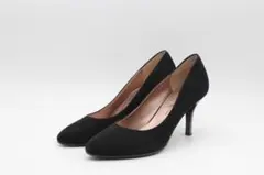 02■銀座かねまつ 本革プレーンパンプス(22.5ｃｍ)美品