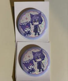 【Dytica×サンリオキャラクターズ】キラキラ缶バッジ 小柳ロウ2個セット