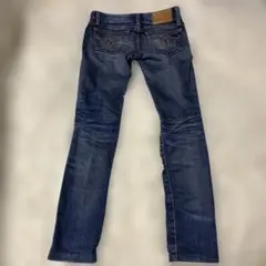 moussy スキニーデニム ダークブルー イエローステッチ　25インチ