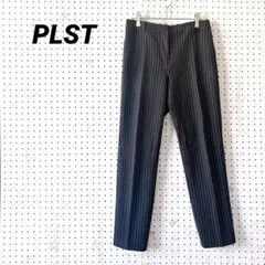 プラステ ピンストライプ テーパードパンツ センタープレス（M）ネイビー 秋冬