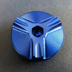 エンジン オイルキャップ アルミ 青 Oリング M30 カワサキのサムネイル