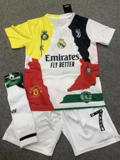 130cmコラボモデル　ロナウド　子供サッカーユニフォームソックスセット