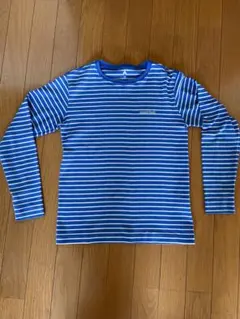 mont-bell 長袖カットソー 青白ストライプ 150