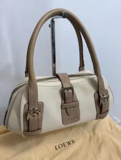 LOEWE ハンドバッグ キャンバス レザー