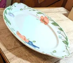 クレイユモントロー バルボティーヌの苺皿 FRAISE レリーフプレート