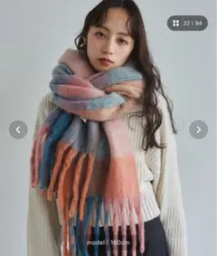 VANNIE U マルチチェックボリュームマフラー