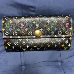 Louis Vuitton 二つ折り財布 ブラック/マルチカラー