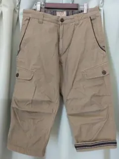 カーゴパンツ 　ベージュ　七分丈　メンズ　Mサイズ