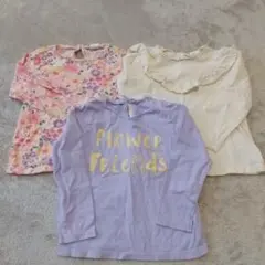 H&M 花柄 Tシャツ 3枚セット 92