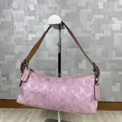 COACH コーチ アクセサリーポーチ ピンク シグネチャー