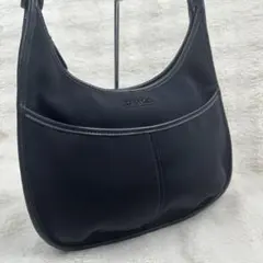 オールドコーチ　ブラック　レザー　ナイロン　ワンショルダー