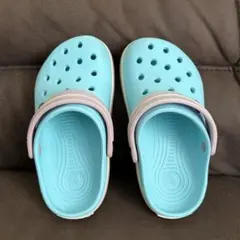 Crocs キッズ用サンダル 水色/ピンク　J2 20センチ