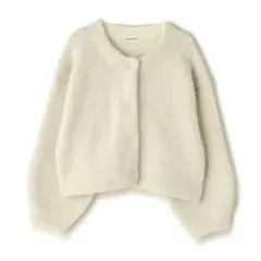 【ナチュラルビューティベーシック】ボアコーディガン カーディガン ホワイト