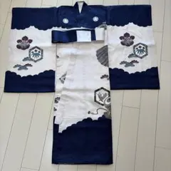 a*a様 ■E5899■美品■ポリエステル■男の子　七五三　襦袢付き着物■丈97