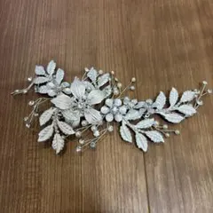 ウェディング ヘアアクセサリー　ヘッドドレス シルバー