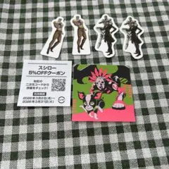 ジョジョスシローコラボ イギーのシールとピック花京院とジョセフです。