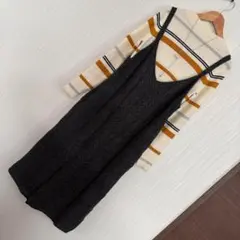 cepo ハイネックリブニット　キャミニットワンピース　ネックレス　3点セット