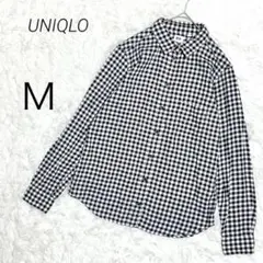 ユニクロ UNIQLO フランネルチェックシャツ ブラウス ギンガム 綿100