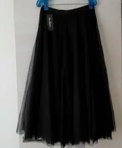 新品タグ✨アンコキーヌ チュールボリュームロングスカート ドット