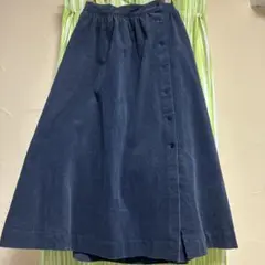 美品homework ネイビー コーデュロイ　フレア　スカート M〜Lサイズ