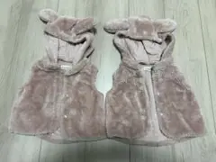 branshes ウサギ耳付きフリースベスト　2点　双子