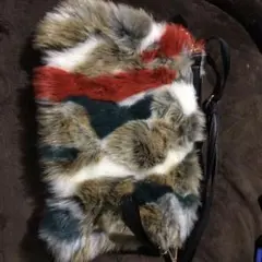 クラッチショルダー バッグ  ファー 美品 新品未使用