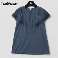 美品✨Paul Stuart✨レース切替 ピンタック カットソー 6 Mのサムネイル