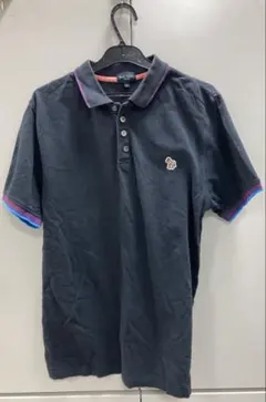 【完売モデル】ポールスミス 半袖ポロシャツ ワンポイント刺繡 ブラックLサイズ