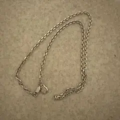 ヴィンテージ カットあずき チェーン ネックレス 50.5cm シルバー 925 