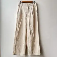 ローリーズファーム　コーデュロイワイドパンツ　アイボリー　M