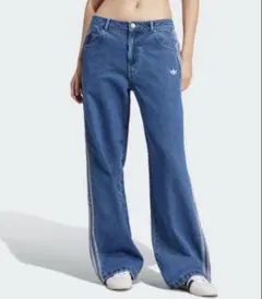 adidas デニム スリーストライプス トラックパンツ 2530(M)