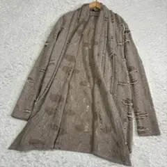 【美品】kiryuyrik ダメージ ショールカーディガン M ロング丈のサムネイル