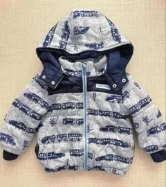 ☆電車・踏切柄☆フード付きアウター　motherways