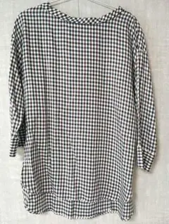 美品 LAUTREAMONT ロートレアモン チェック柄 7分袖シャツ