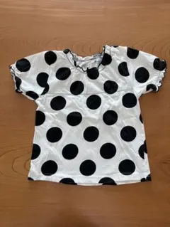 水玉模様 半袖シャツ 110cm