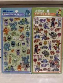 【正規品】ズートピア　モンスターズインク　ボンボンドロップシール2枚セット