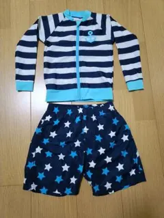 【100サイズ】ベビー水着 ラッシュガードとショートパンツセット
