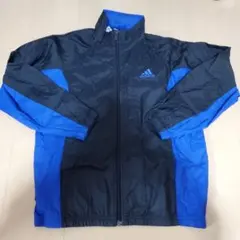 adidas ウィンドブレーカー 黒/青 サイズ140