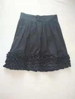 forever21 ブラック フリル ミニスカート コットン100%