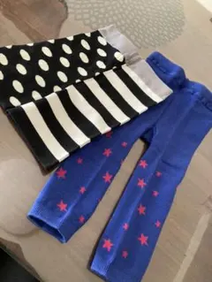 新品　韓国子供服 裏起毛レギンス 75 2枚セット