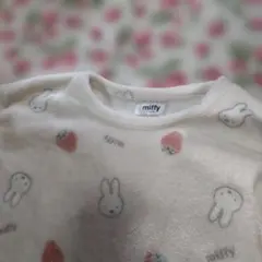 【最終価格】miffy いちご柄 フリースルームウェア＊ワンピース＊苺