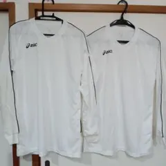 アシックス 白 長袖 ゲームシャツ 2枚 160cm 未使用