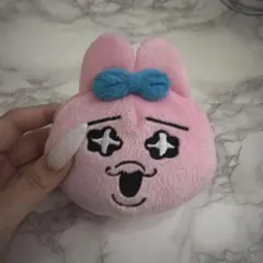 ピンクキャラクターポーチ（ジッパー付き）マスコットキンホルダー