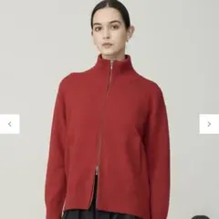 ICB ソフトカシミヤミックス ニットトラックジャケット レッド