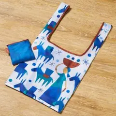 カルディ 2026年 午年デザインの限定エコバッグ（ブルー）