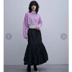 ADAM ET ROPE' ティアードバルーンタフタスカート ¥18,920