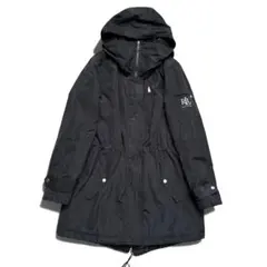 ローレンラルフローレン 中綿マウンテンパーカー 黒 Sフード付 RLLロゴ入り